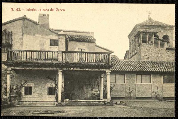 Jardín de la Casa del Greco-Postal editada por Fototipia Thomas hacia 1910_P-1519