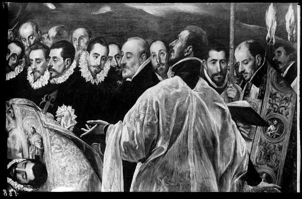 158 - Toledo - Detalle del lienzo Entierro del Conde de Orgaz (El Greco)