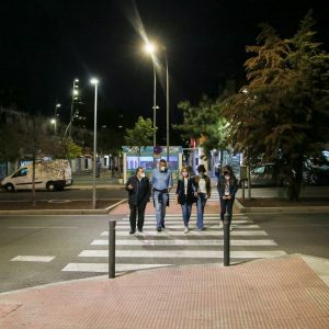 a alcaldesa inaugura el nuevo alumbrado público de la avenida Guadarrama con criterios de eficiencia energética y sostenibilidad