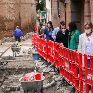 a alcaldesa visita las obras de la Bajada del Barco y asegura que los daños iniciales de la DANA y Filomena ascienden a ocho millones