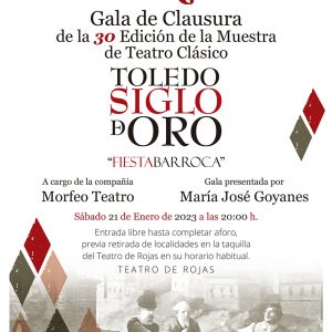 l Ayuntamiento invita a la ciudadanía a asistir a la clausura del 30 Aniversario de la Muestra de Teatro Clásico del Rojas