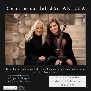 Día Internacional en Memoria de las Víctimas del Holocausto. Concierto. Museo Sefardí.