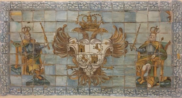 Mosaico Zagún Ayuntamiento antes de la restauración