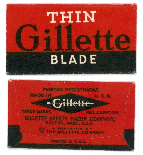 274 - ESTADOS UNIDOS (U.S.A.) - Boston - GILLETTE RAZOR BLADE COMPANY_Gillette Thin