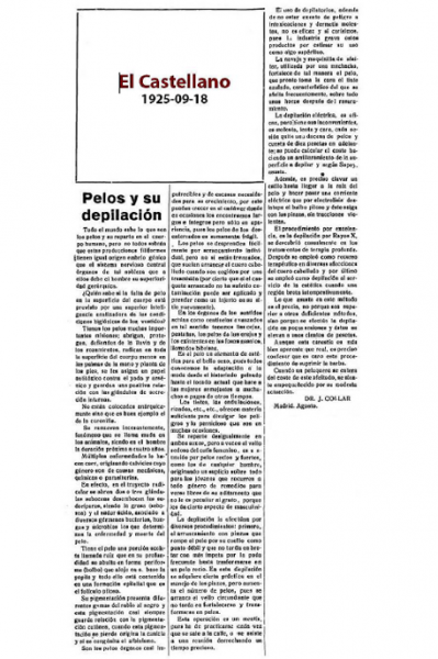 7 - Pelos y su depilación por el doctor Collar_1925-09-18_El Castellano