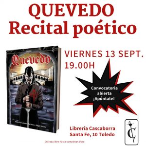 Librería Cascaborra. Recital poético “Quevedo”