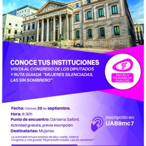 onoce tus instituciones: Salida al Congreso de los Diputados y ruta “El Madrid de las Sinsombrero”.