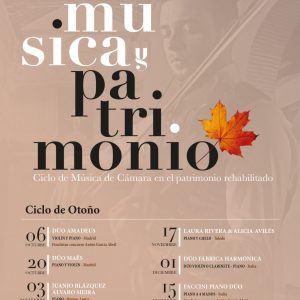 Consorcio de Toledo. Ciclo de Música de Cámara en el patrimonio rehabilitado. Ciclo de Otoño. “LURA RIVERA & ALICIA AVILÉS”  –  Piano y Chelo. 