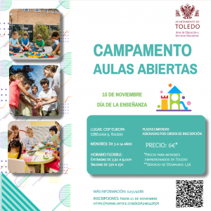 Campamento Aulas Abiertas para el 15 de noviembre- no lectivo