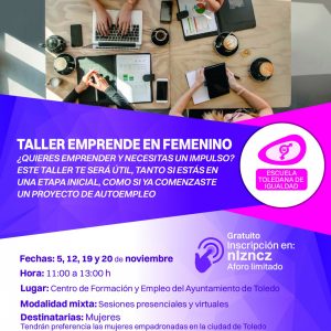 aller de Emprendimiento Femenino. Escuela Toledana de Igualdad.