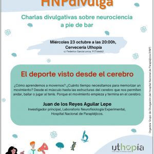 HOSAPITAL NACIONAL DE PARAPLÉJICOS. CHARLA DIVULGATIVA: Neurociencia. “El deporte visto desde el cerebro”