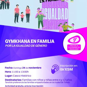 Gymkhana en familia por la igualdad de género. Escuela Toledana de Igualdad.