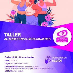 aller de autodefensa para mujeres a partir de 25 años. Escuela Toledana de Igualdad.